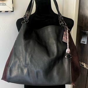 COACH Dalton 31 Colorblock Snakeskin Shoulder bag